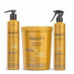 Kit Trivitt Gloss Cauterização + Máscara 1kg + Fluído para Escova Itallian