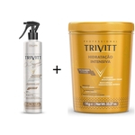 Kit Trivitt Máscara Hidratação Intensiva 1kg + O Segredo Cabeleireiro Reconstrutor Instantâneo 300ml