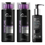 Ficha técnica e caractérísticas do produto Kit Truss Discipline Shampoo + Condicionador - 300ml + Serum Night Spa - 250ml