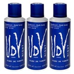 Ficha técnica e caractérísticas do produto Kit Ulrich de Varens - 3x Body Spray UDV Night - Ulric de Varens