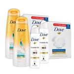 Ficha técnica e caractérísticas do produto Kit 2UN Dove Invisible Dry 150ml + 2 Pacotes 8UN Sabonete Dove + 2UN Shampoo Dove Óleo Micelar 400ml
