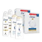 Ficha técnica e caractérísticas do produto Kit 2UN Dove Invisible Dry 150ml + 2 Pacotes 8UN Sabonete Dove + 2UN Shampoo Dove Reconstrucao 200ml