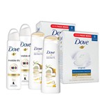 Ficha técnica e caractérísticas do produto Kit 2UN Dove Invisible Dry 150ml + 2 Pacotes 8UN Sabonete Dove + 2UN Shampoo Dove Ritual 400ml