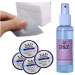 Ficha técnica e caractérísticas do produto Kit Unha Prep Higienizador D&z + 4 Gel Uv X&d Acrigel Gel Fibra + Algodão Japonês