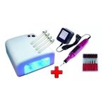 Ficha técnica e caractérísticas do produto Kit Uv Acrigel Manicure Cabine Estufa Uv + Lixa Elétrica