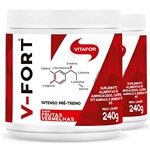 Ficha técnica e caractérísticas do produto Kit 2 V-Fort - Intenso Pré treino Vitafor 240g Frutas Vermelhas
