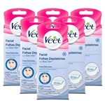 Ficha técnica e caractérísticas do produto Kit Veet Cera Fria Facial Peles Delicadas - 6 Unid.