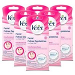 Ficha técnica e caractérísticas do produto Kit Veet Cera Fria Facial Peles Normais e Secas - 6 Unid.