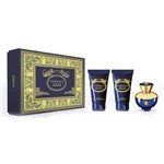 Ficha técnica e caractérísticas do produto Kit Versace Dylan Blue Perfume Feminino EDP + Loção Corporal + Gel de Banho