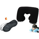 Ficha técnica e caractérísticas do produto Kit Viagem Travesseiro Para Pescoço Inflável E Tapa Olho E Protetor De Ouvido