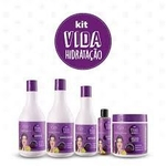 Kit Vida Hidratante Shampoo, Condicionador, Máscara, Defrizante e Keratina Líquido