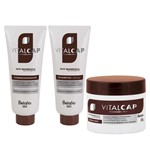 Kit Vitalcap SOS Mandioca Shampoo 500ml + Condicionador 500ml +Máscara Hidratação 500g - Belofio