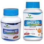 Kit Vitamina K2 Cápsulas + Magnésio Dimalato 60 cápsulas Natural Green