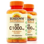 Ficha técnica e caractérísticas do produto Kit 2 Vitaminas C 1000mg Sundown 180 Tablets