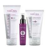 Ficha técnica e caractérísticas do produto Kit Vizcaya Keratina Shampoo 200ml + Concidionador 150ml + Cc Cream 12 em 1 70ml - Vizcaya