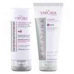 Ficha técnica e caractérísticas do produto Kit Vizcaya Keratina Shampoo 200ml + Tratamento Ultra Reconstrutor 150ml - Vizcaya