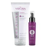 Kit Vizcaya Shampoo Keratina 200ml + CC Cream 12 em 1 70ml