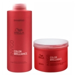 Ficha técnica e caractérísticas do produto Kit Wella Invigo Color Brilliance Shampoo 1L e Máscara 500G