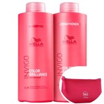 Kit Wella Professionals Invigo Color Brilliance Salon Duo (2 Produtos)+nécessaire Beleza Na Web Pink