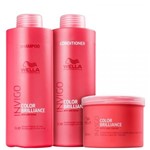 Ficha técnica e caractérísticas do produto Kit Wella Professionals Invigo Color Brilliance Shampoo 1000ml + Condicionador 1000ml + Máscara 500m
