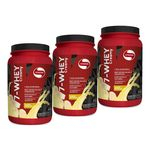 Ficha técnica e caractérísticas do produto Kit 3 Whey protein 7-whey - Vitafor - Banana 900g