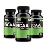 Ficha técnica e caractérísticas do produto Kit 3x BCAA 1000 - 180 Cáps Optimum Nutrition