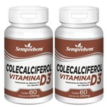Ficha técnica e caractérísticas do produto Kit 2x Colecalciferol Vitamina D3 Semprebom 60 Cap. de 240 Mg.