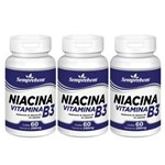 Ficha técnica e caractérísticas do produto Kit 3x Niacina Vitamina B3 Semprebom 60 Cap. de 240 Mg.