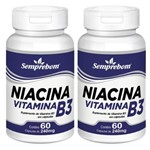Ficha técnica e caractérísticas do produto Kit 2x Niacina Vitamina B3 Semprebom 60 Cap. de 240 Mg.