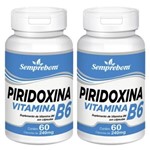 Ficha técnica e caractérísticas do produto Kit 2x Piridoxina Vitamina B6 Semprebom 60 Cap. de 240 Mg.