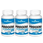 Ficha técnica e caractérísticas do produto Kit 3x Piridoxina Vitamina B6 Semprebom 60 Cap. de 240 Mg.