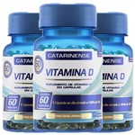 Ficha técnica e caractérísticas do produto Kit 3x Vitamina D 60 Cápsulas - Catarinense