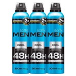 Ficha técnica e caractérísticas do produto Kit 3x300mL Soffie Men Cool 48h Desodorantes Aerosol