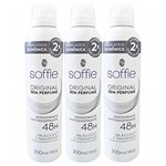 Ficha técnica e caractérísticas do produto Kit 3x300mL Soffie Original Sem Perfume 48h Desodorante Aero