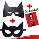 Ficha técnica e caractérísticas do produto Kit 3X1 Máscara Casal Batman e Mulher Gato + Gel Beijável - Jeito Sexy