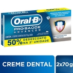 Ficha técnica e caractérísticas do produto Kit 2x70g Creme Dental Oral-B Pró-Saúde Advanced