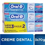 Ficha técnica e caractérísticas do produto Kit 3x70g Creme Dental Oral-B Pró-Saúde Escu Anti-Açúcar