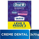 Ficha técnica e caractérísticas do produto Kit 3x70g Cremes Dentais Oral-B 3D White Brilliant Fresh
