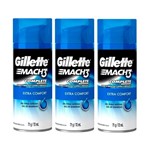Ficha técnica e caractérísticas do produto Kit 3x71g Mini Gel de Barbear Gillette Mach3 Extra Comfort - Gillete