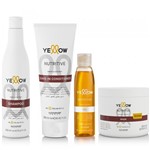 Kit Yellow Nutritive Shampoo - 500ml + Leave-in - 250ml + Máscara - 500ml + Óleo de Argan - 120ml