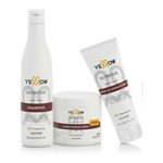 Kit Yellow Nutritive Shampoo Máscara Condicionadora Leave