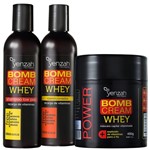 Kit Yenzah Power Whey Bomb Cream Triplo (3 Produtos)