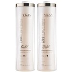 Ficha técnica e caractérísticas do produto Kit Ykas Escova Progressiva Ouro Shampoo e Ativo 2x1000ml