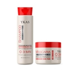 Ficha técnica e caractérísticas do produto Kit Ykas 3 Minutos Shampoo Reconstrução 300ml + Máscara Nutritiva 500g