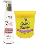 Ficha técnica e caractérísticas do produto La Bella Liss Kit 7 Dias Liss Leave-in Efeito Liso + Máscara de Hidratação Cabelo Manteiga