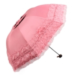Ficha técnica e caractérísticas do produto  Lace Princesa dobrável Chuva e Anti-UV Folding Parasol Umbrella