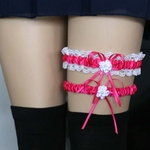 Ficha técnica e caractérísticas do produto Lace Wedding Party Mulheres Meninas lingerie nupcial bowknot Cosplay Leg Garter Belt Suspender