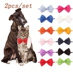 Ficha técnica e caractérísticas do produto Laço Da Forma 2pcs Cat Dog Pet Curva-nó Bonito Acessórios Tie Pet Supplie