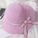 Ficha técnica e caractérísticas do produto SUM Ladies Fisherman Straw Hat Outdoor Beach Sun Hat