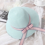 Ficha técnica e caractérísticas do produto Chapéu de palha Ladies Fisherman Straw Hat Outdoor Beach Sun Hat